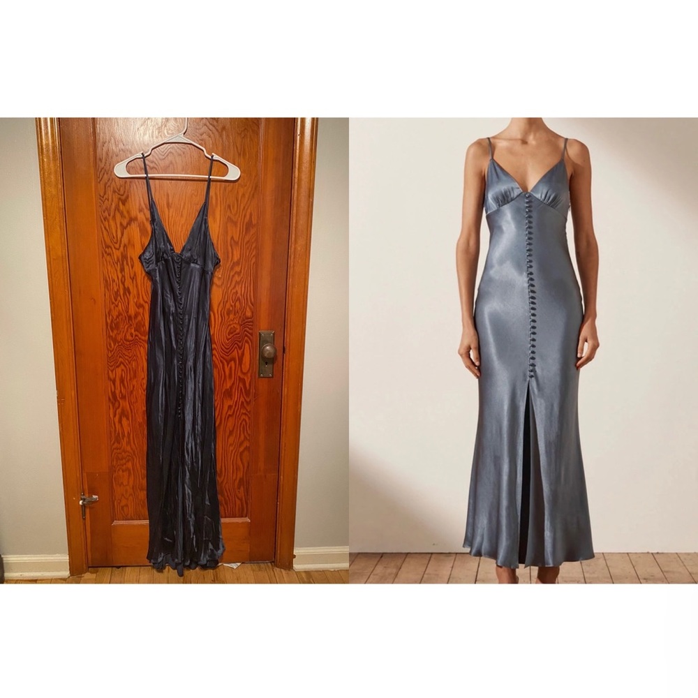 NWT Shona Joy Navy La Lune Slip Dress